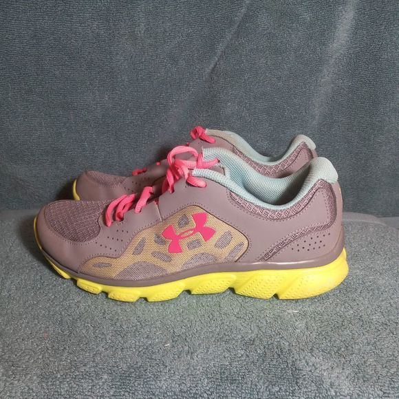 UNDER ARMOUR Womens Micro G Training Running Shoes Gray Pink Sz 9.5 EUC! - Picture 1 of 6